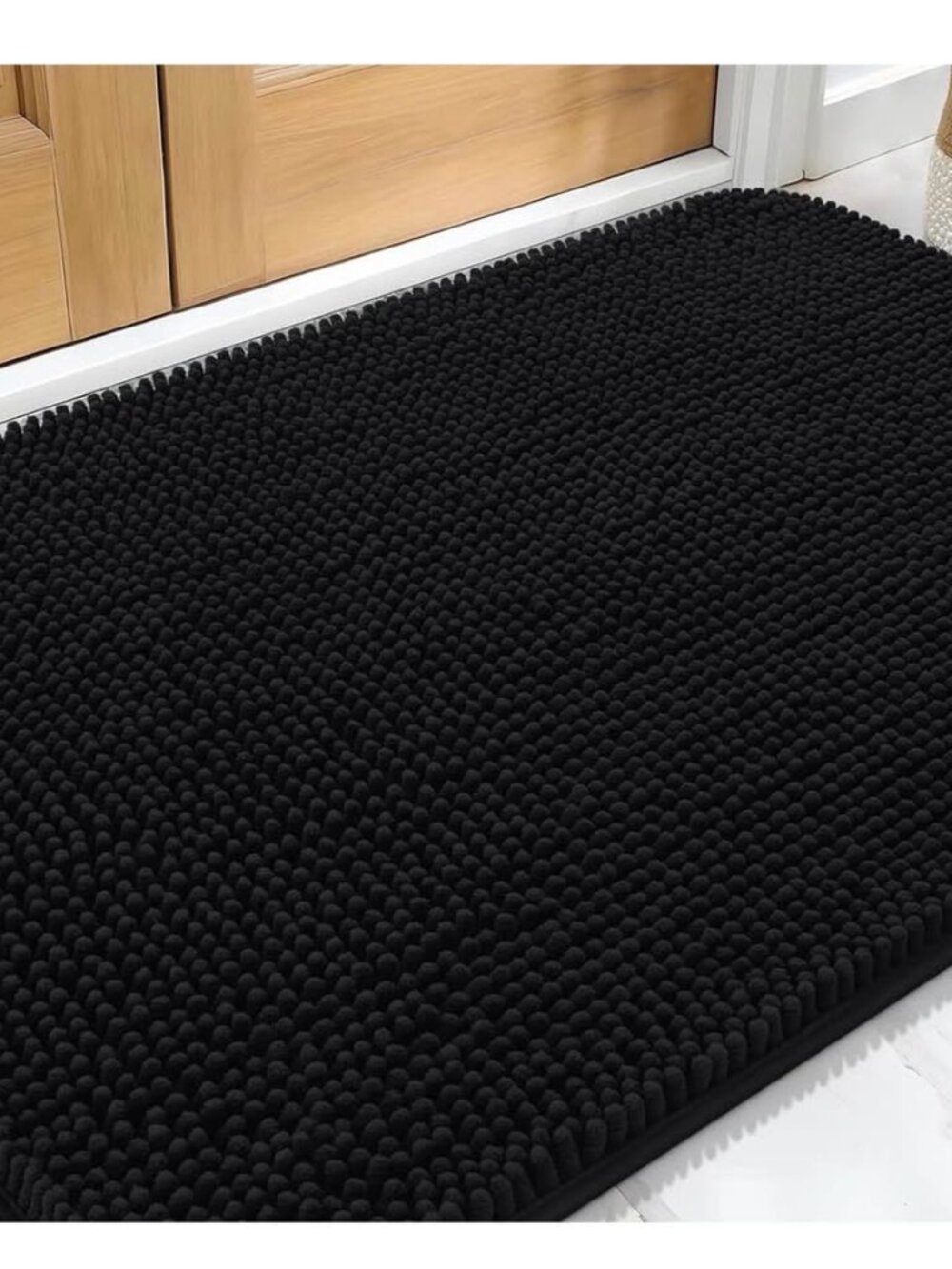 Absorbent Chenille Indoor Door Mat, Washable Mud Mats for Dog Paws, Quick Dry